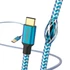 Hama 201558 FIC E3 USB Type-C "Reflective" 1,5m, kék adatkábel