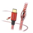 Hama 201559 FIC E3 USB Type-C "Reflective" 1,5m, piros adatkábel