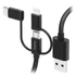 Hama 201536 FIC E3 3in1 micro USB / Type-C / Lightning 1,5m adatkábel