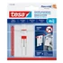 Akasztószög, öntapadó, állítható, TESA "Powerstrips®", sima felületre, 2db/bliszt