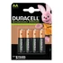 Tölthető elem, AA ceruza, 4x2500 mAh, DURACELL