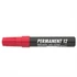 Alkoholos marker, 1-4 mm, vágott, ICO "Permanent 12", piros