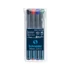 Alkoholos marker készlet, OHP, 0,4 mm, SCHNEIDER "Maxx 220 S", 4 különböző szín