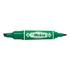 Alkoholos marker, 2,0/4,0 mm, kúpos/vágott, kétvégű, ZEBRA "Hi-Mckie", zöld