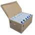 Archiváló konténer karton doboz fedeles 54x36x25cm, felfelé nyíló tetővel Bluering® barna
