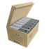 Archíváló konténer karton doboz fedeles 54x36x25cm, felfelé nyíló tetővel Fornax