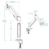 Arctic X1-3D Desk Mount Gas Spring Monitor Arm Black
