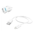 Hama 201610 FIC E3 Lighting- USB adatkábellel fehér autós töltő szett