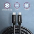 Axagon BUCM32-CM10AB USB-C 3.2 Gen 2 - USB-C 1 m fekete kábel