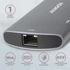 Axagon HMC-6M2 SUPERSPEED USB-C COMBO ezüstfekete 6IN1 HUB