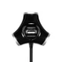 Axagon HUE-X3B Trinity 4 portos USB2.0 hosszú kábeles fekete HUB