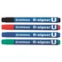 Alkoholos marker, 2-4 mm, kúpos, DONAU "D-signer U", zöld