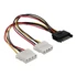 Delock 65159 15 tűs SATA (apa) – 2 db 4 tűs Molex (anya) 20 cm hálózati kábel