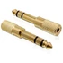 DeLock Adapter Stereo plug 6.35 mm > Stereo jack 3.5 mm 3 pin metal