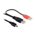 Delock kábel, 2db USB-A 2.0 apa - USB mini 5 tűs