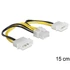 Delock 83410 8 pines EPS > 2 x 4 pines Molex tápkábel
