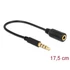 Delock 62498 sztereó jack 3.5 mm 4 pin - sztereó dugó 3.5 mm 4 pin kábel