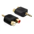 Delock 65365 sztereó jack 3.5 mm 3 pin apa > 2 x RCA (Cinch) anya audio adapter