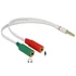 Delock 65447 sztereó jack apa 3.5 mm > 2 x sztereó jack anya 3.5 mm 4 pines adapter (iPhone)