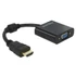 Delock 65512 HDMI apa > VGA anya fekete adapter