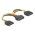 Delock 60105 SATA (15 tűs) > 2db SATA HDD (egyenes) hálózati kábel