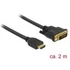 Delock 85654 HDMI - DVI 24+1 kétirányú 2m kábel