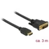 Delock 85655 HDMI - DVI 24+1 3m kétirányú kábel