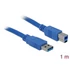 Delock 82580 USB 3.0-A > USB-B apa/apa 1m kék kábel