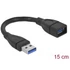Delock 82776 USB 3.0 A-A 15cm apa/anya hosszabbító kábel