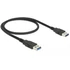 DeLock USB 2.0 Type-A male > USB 2.0 Type-A male 0,5m cable Black