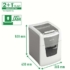 Iratmegsemmisítő, konfetti, 100 lap, LEITZ "IQ AutoFeed SmallOffice 100 P4 Pro"