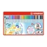 Ecsetirón készlet, fém doboz, STABILO "Pen 68 brush", 19 különböző szín