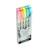 Ecsetirón készlet, kétvégű ZEBRA "Mildliner Fluorescent", 5 szín
