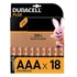 Elem, AAA mikro, 18 db, DURACELL "Basic"