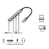 Equip-Life USB Hub - 128960 (4 Port, 1xUSB3.2, 3xUSB2.0, USB tápellátás, kompakt dizájn, ezüst)