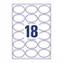 Etikett AVERY L6242-10 63,5x42,3 mm univerzális ovális 10 ív/csomag