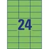 Etikett címke, 70 x37mm, univerzális, 24 címke/ív, 100 ív/doboz, Avery zöld