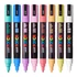 Dekormarker készlet, 1,8-2,5 mm, UNI "Posca PC-5M", pasztell