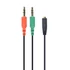 Gembird 3.5mm 4-pin socket to 2x3.5mm stereo plug adapter cable Black