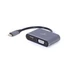 Gembird A-USB3C-HDMIVGA-01 USB Type-C to HDMI + VGA Display adapter Space Grey