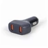 Gembird TA-U2QC3-CAR-01 2port USB Car Fast Charger QC3.0 36W Black