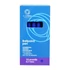 Golyóstoll 0,7mm, gumírozott kék átlátszó test, Bluering® , írásszín kék