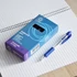 Golyóstoll 0,7mm, gumírozott kék átlátszó test, Bluering® , írásszín kék