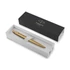 Golyóstoll, 0,7 mm, nyomógombos, arany színű klip, arany tolltest, PARKER, "Royal Jotter XL", kék