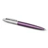 Golyóstoll, 0,7 mm, ezüst színű klip, victoria ibolya kék tolltest, PARKER, "Royal Jotter", kék