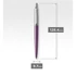 Golyóstoll, 0,7 mm, ezüst színű klip, victoria ibolya kék tolltest, PARKER, "Royal Jotter", kék