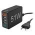 Hama 201630 FIC 3 51W 5 PORT (1xQC3.0, 3xUSB-A, 1xUSB-C PD) hálózati töltő