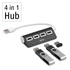 Hama 200119 fekete FIC USB 2.0 HUB, 1:4 BUSPOW.