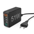 Hama 201630 FIC 3 51W 5 PORT (1xQC3.0, 3xUSB-A, 1xUSB-C PD) hálózati töltő