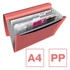 Harmonikamappa, A4, PP, 6 rekeszes, ESSELTE "Colour`Breeze", korall